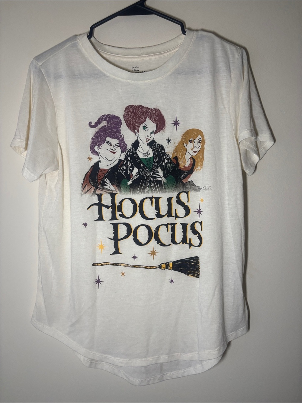 Disney Hocus Pocus Graphic Tee - White with Purple & Gold Accents
